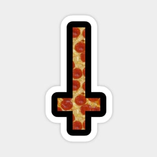 pizza inverted cross Sticker